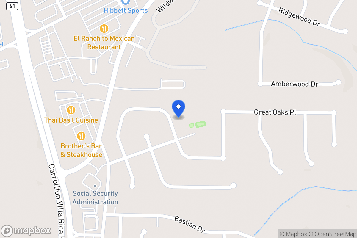 Map of 676 Nine Oaks Cir
