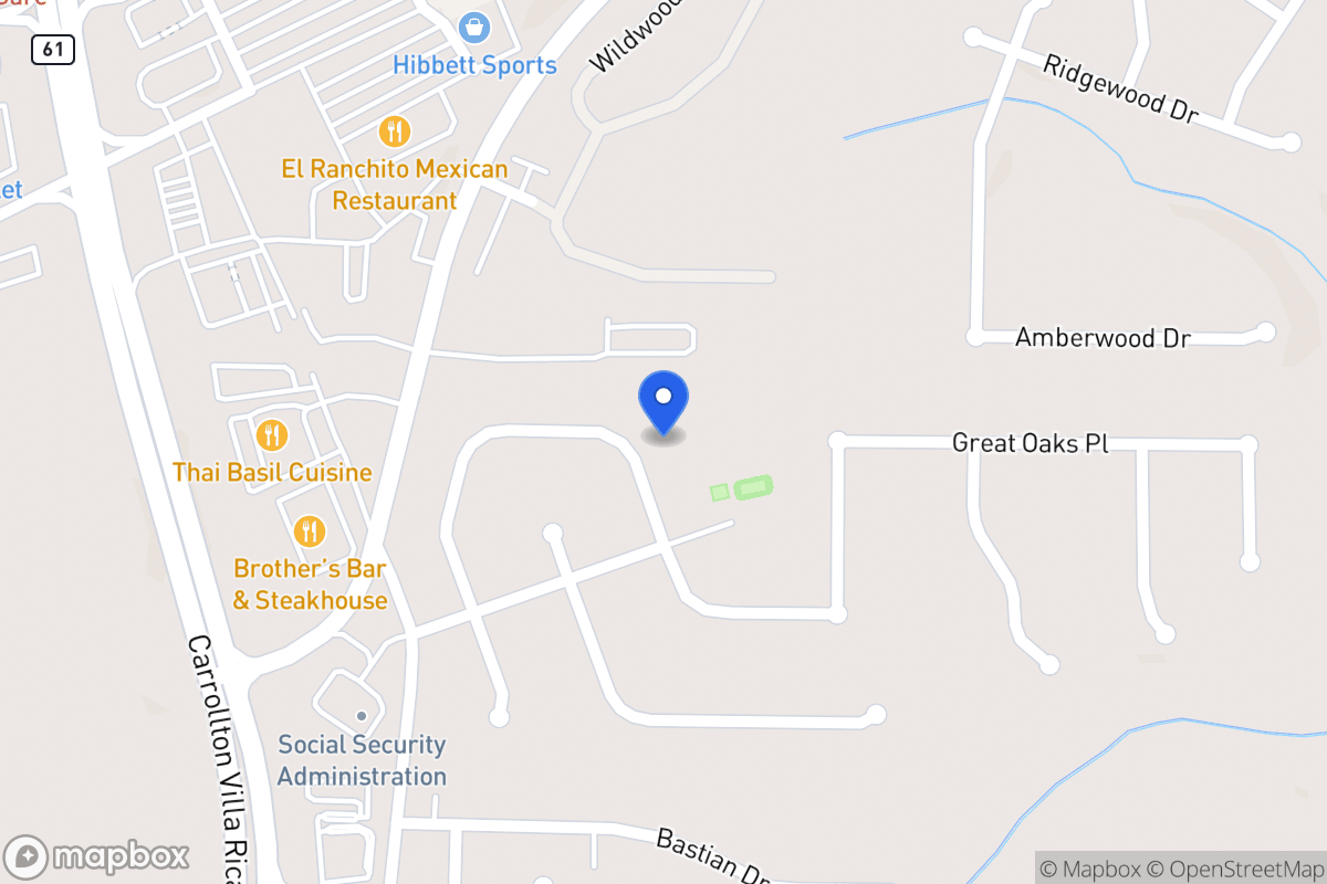 Map of 672 Nine Oaks Cir