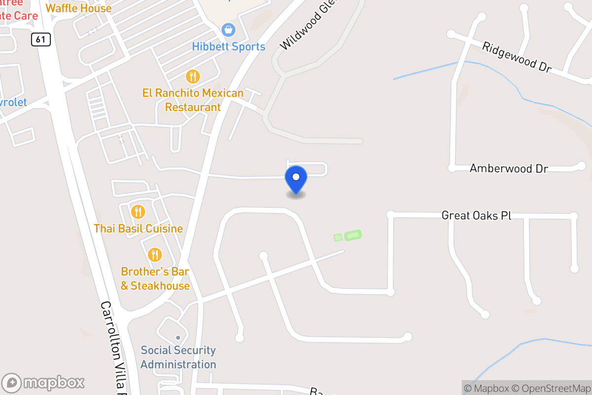 Map of 664 Nine Oaks Cir