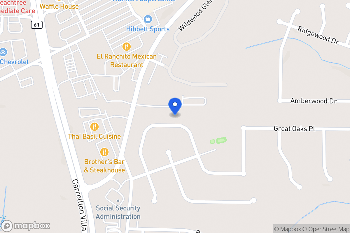 Map of 656 Nine Oaks Cir