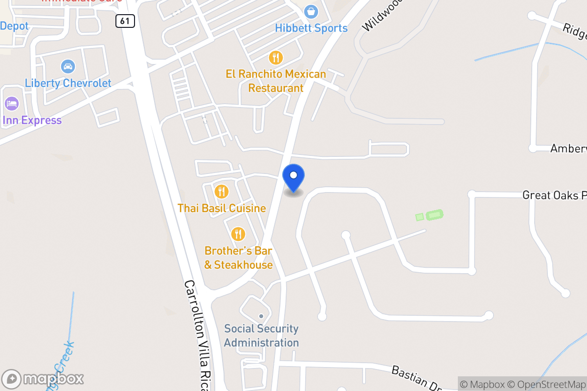 Map of 626 Nine Oaks Cir