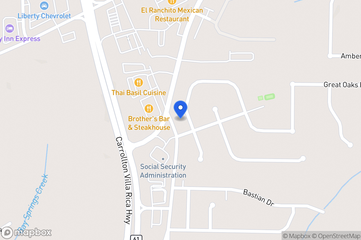Map of 604 Nine Oaks Cir