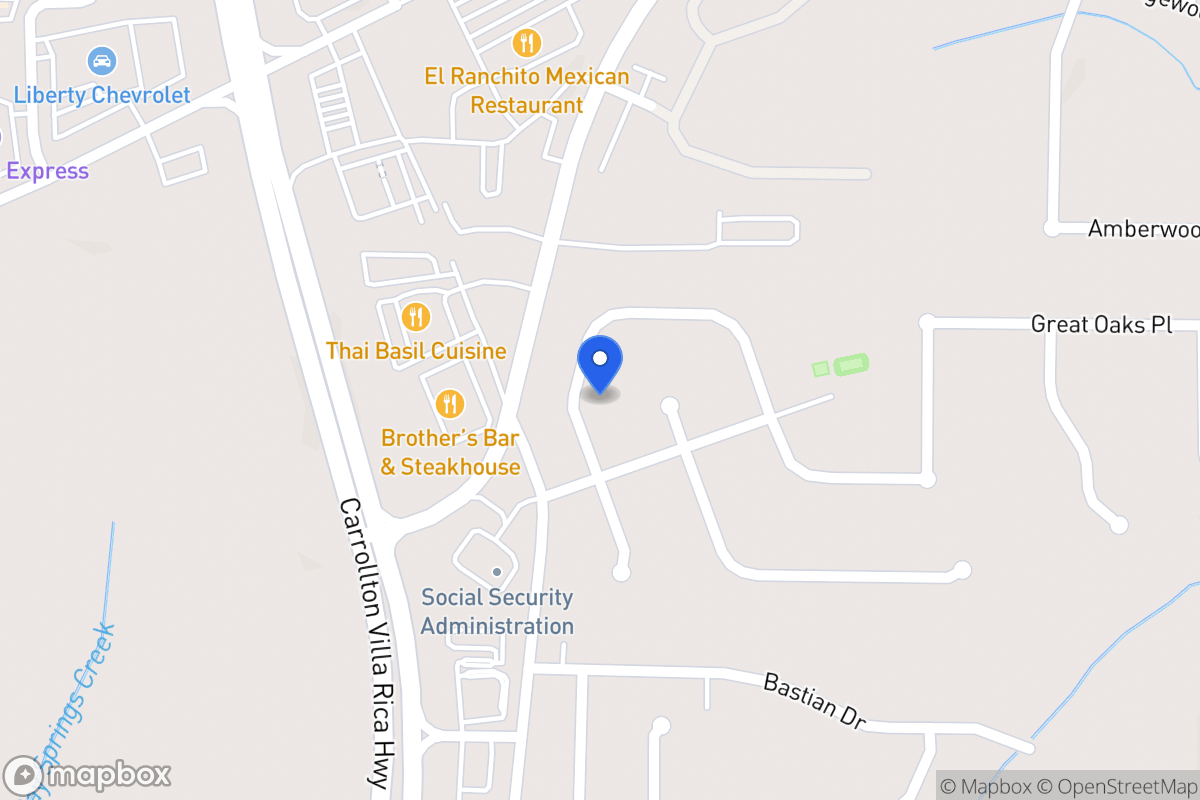 Map of 615 Nine Oaks Cir