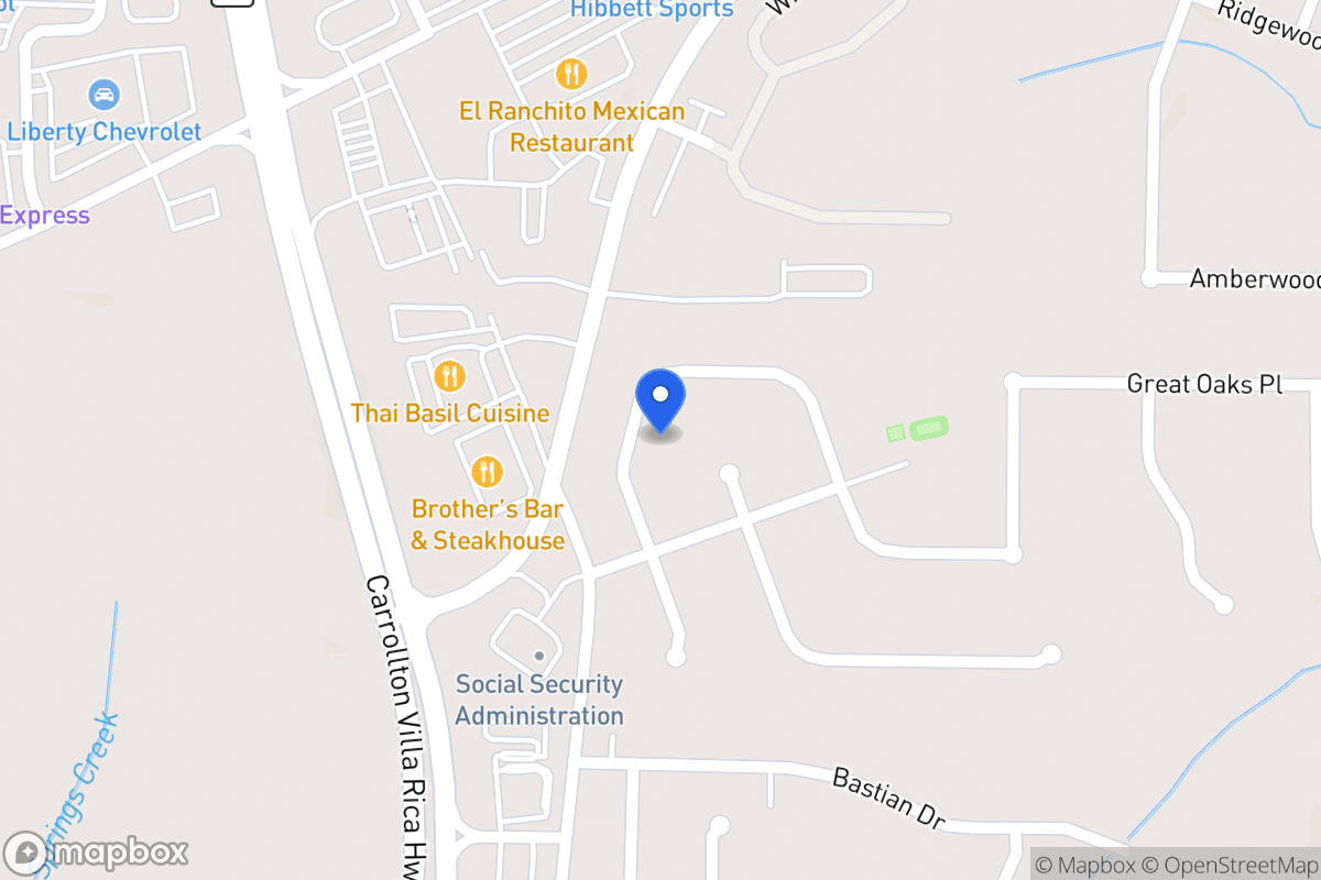 Map of 619 Nine Oaks Cir