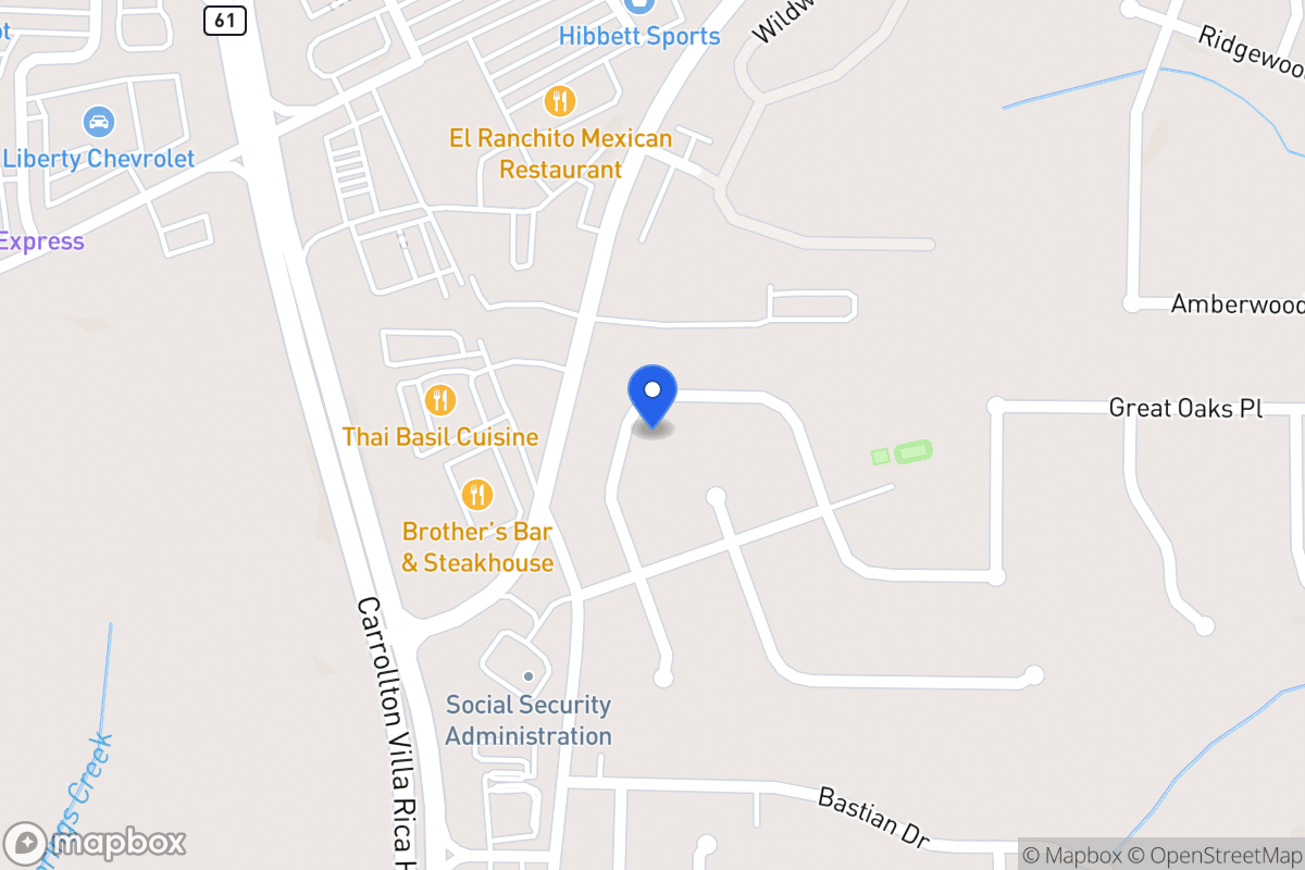 Map of 627 Nine Oaks Cir
