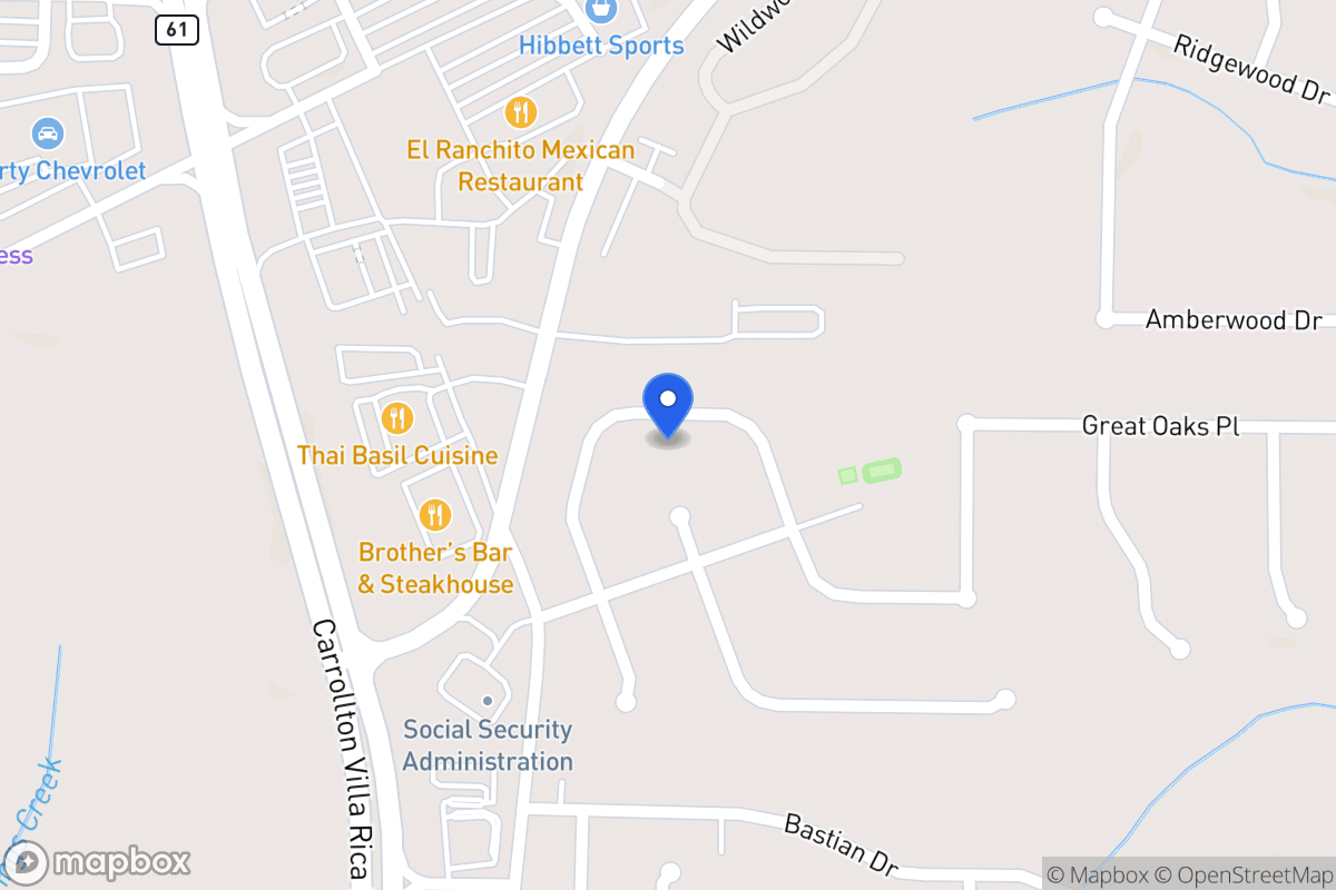 Map of 651 Nine Oaks Cir