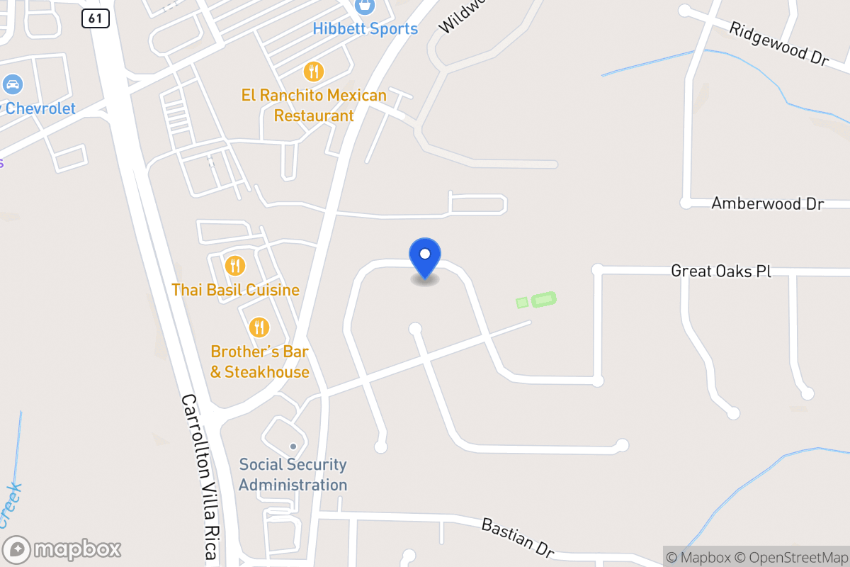 Map of 655 Nine Oaks Cir