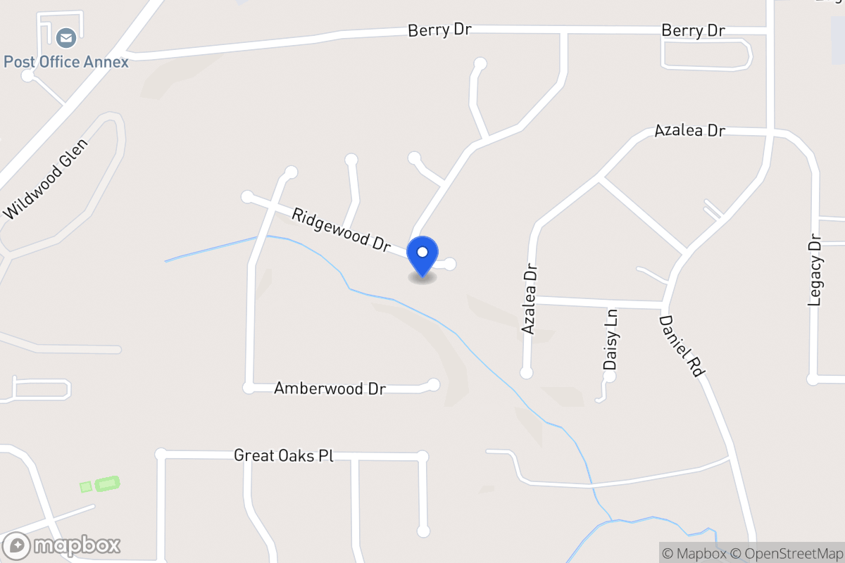 Map of 407 Ridgewood Dr