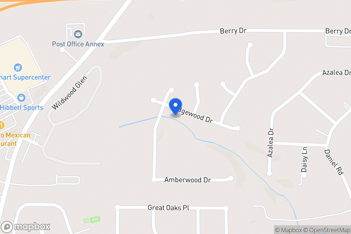Map of 423 Ridgewood Dr
