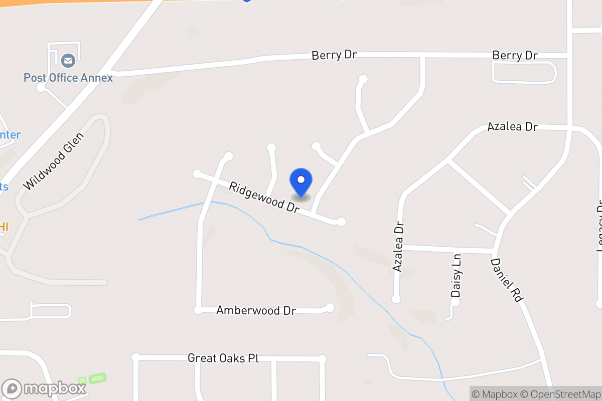 Map of 412 Ridgewood Dr