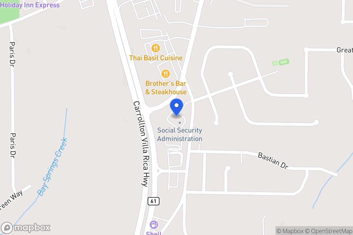 Map of 908 S Carroll Rd