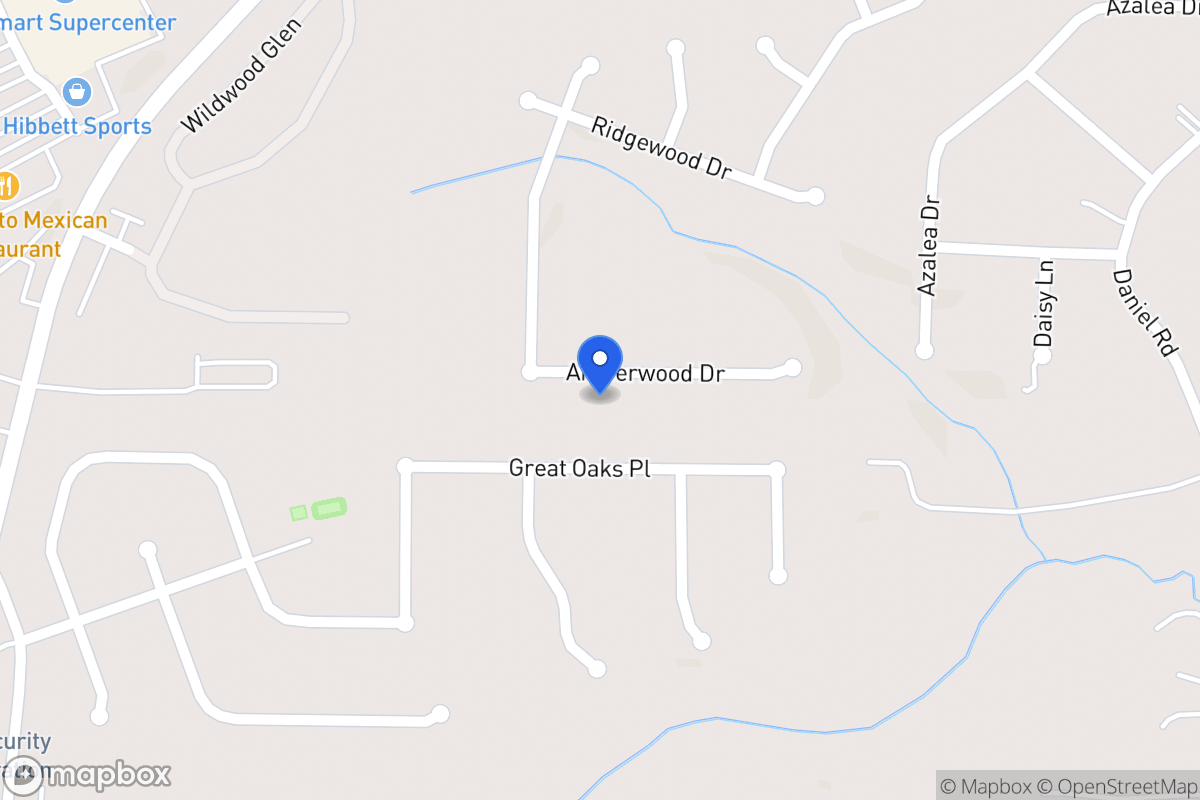 Map of 640 Amberwood Dr