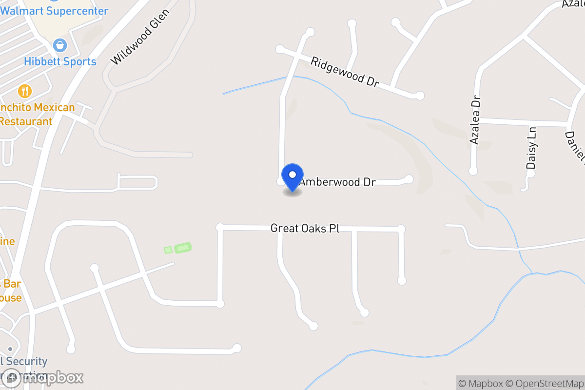 Map of 636 Amberwood Dr