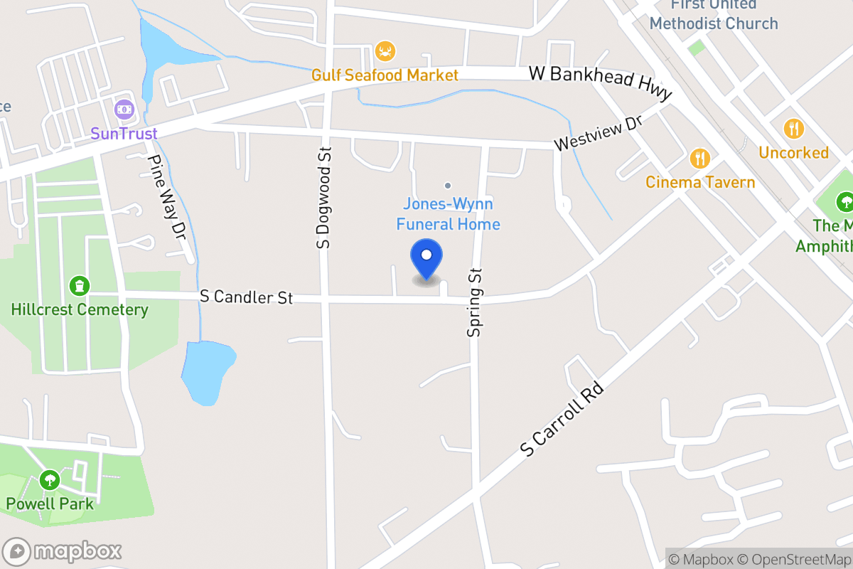 Map of 309 S Candler St