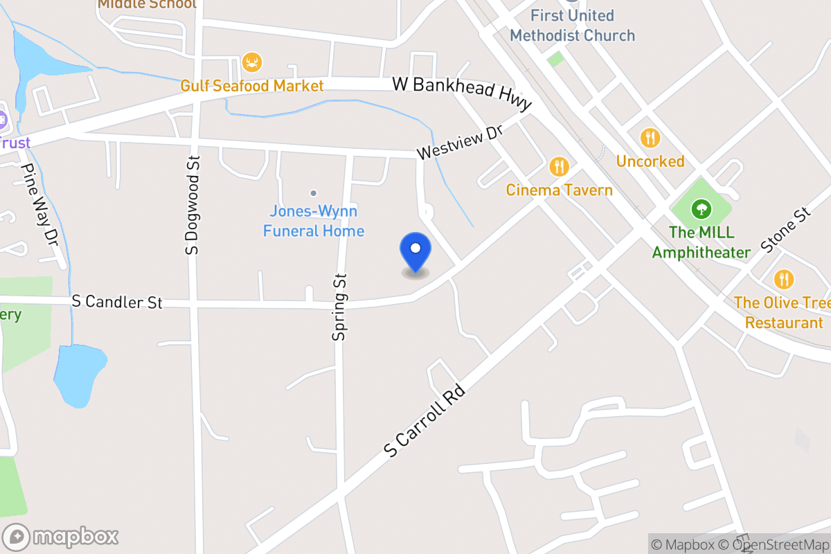 Map of 229 S Candler St