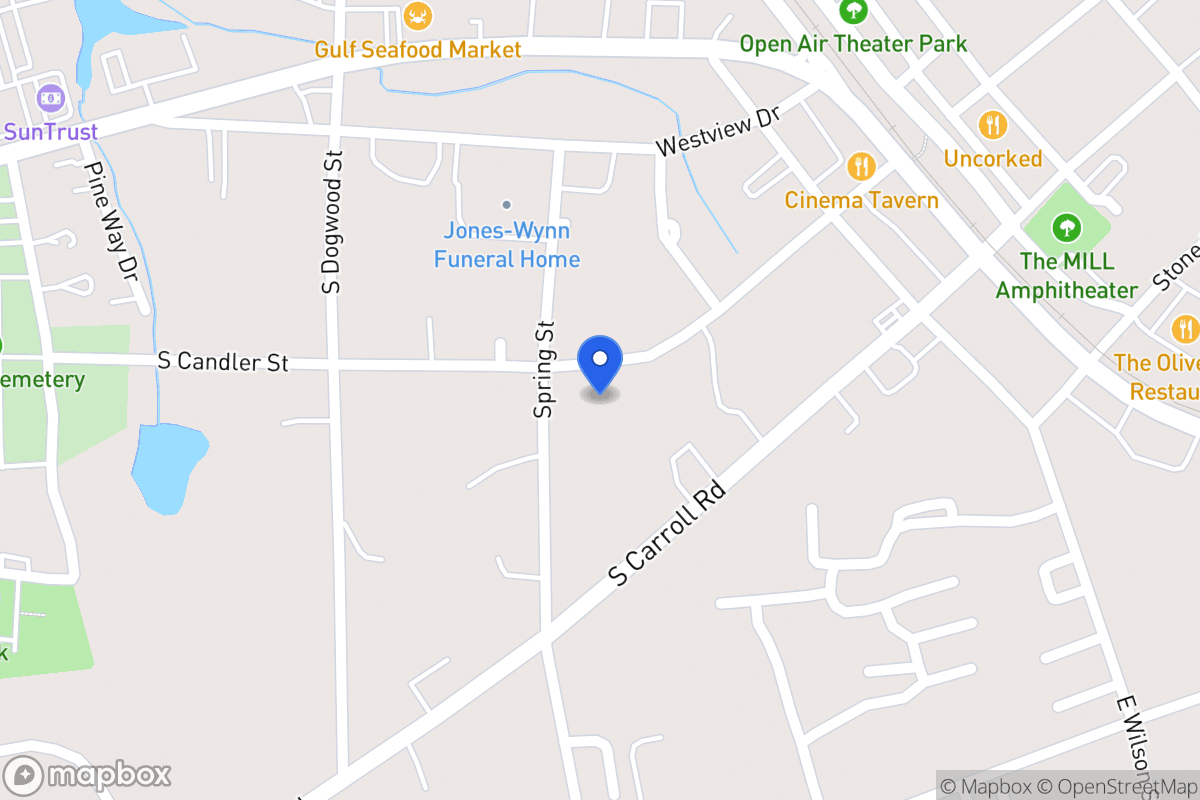 Map of 234 S Candler St