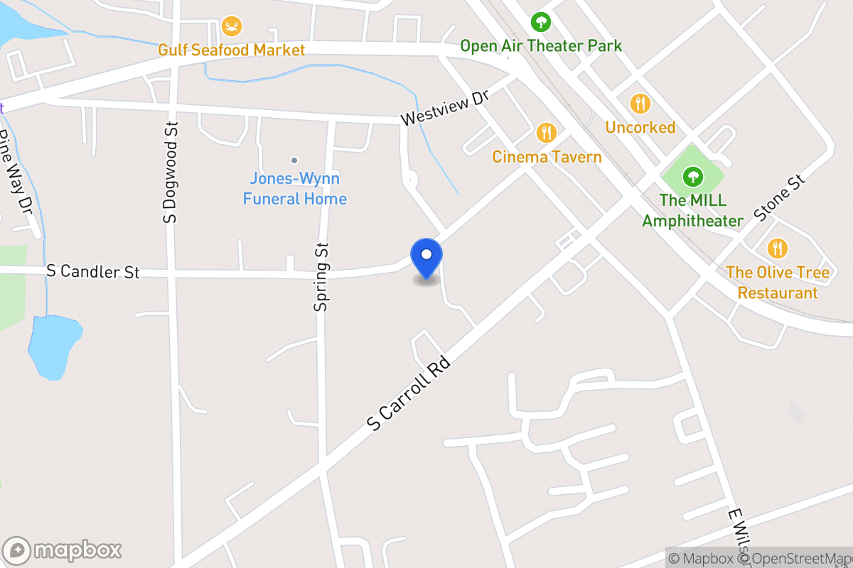 Map of 224 S Candler St