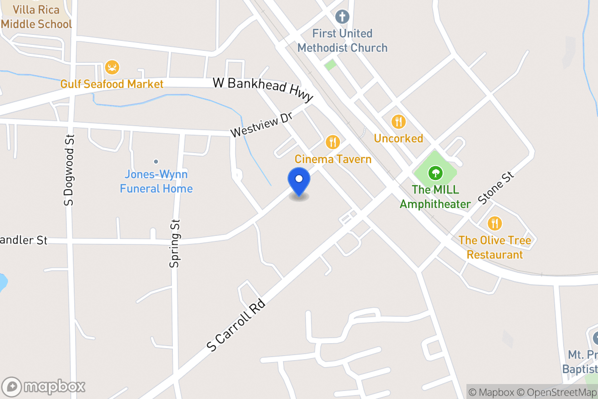 Map of 206 S Candler St