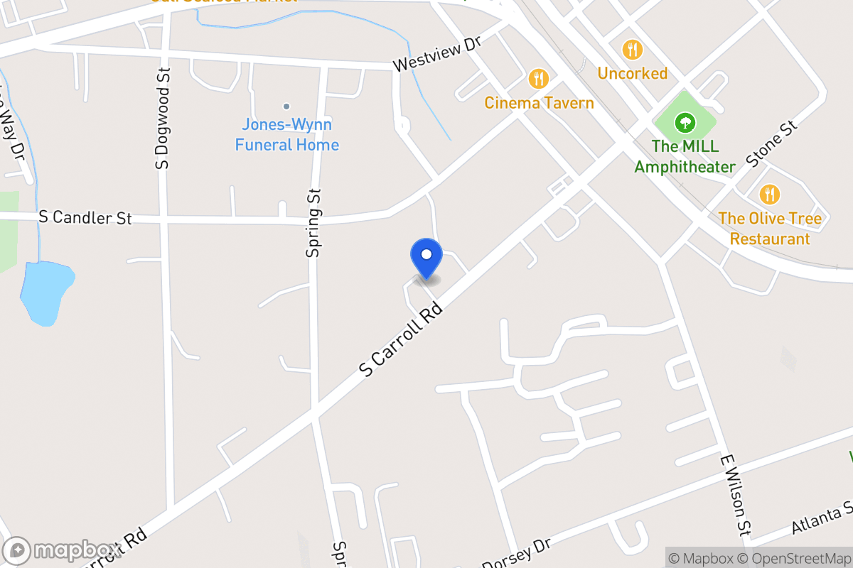 Map of 233 S Carroll Rd