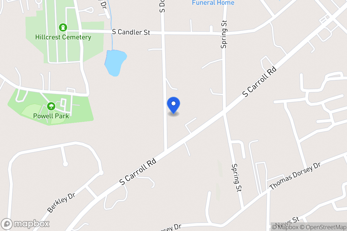 Map of 634 S Dogwood St