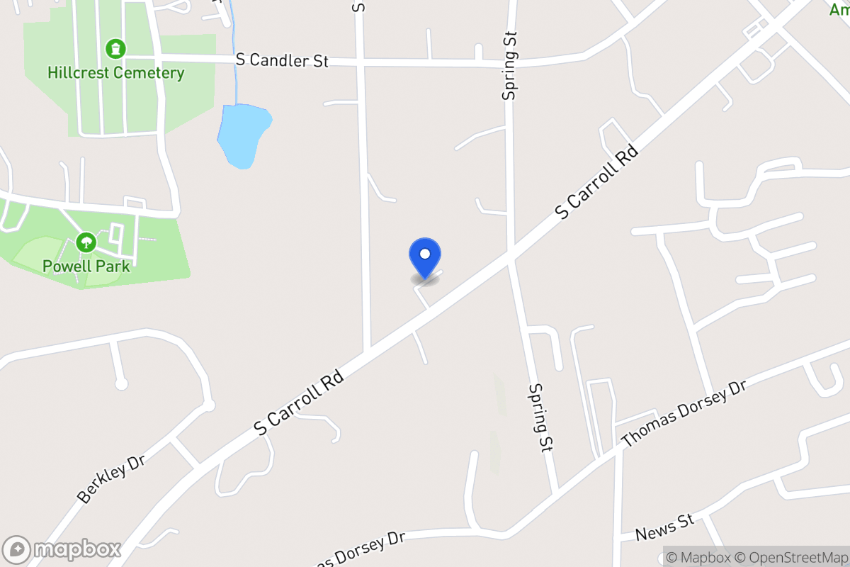 Map of 315 S Carroll Rd