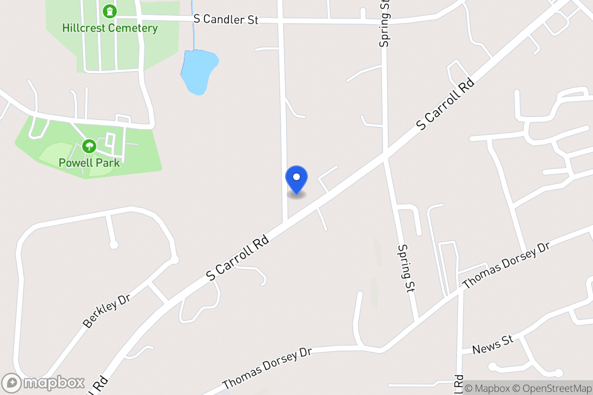 Map of 329 S Carroll Rd