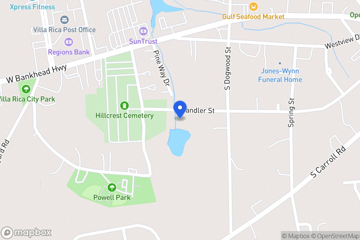 Map of 416 S Candler St