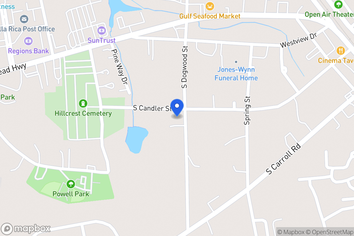 Map of 605 S Dogwood St