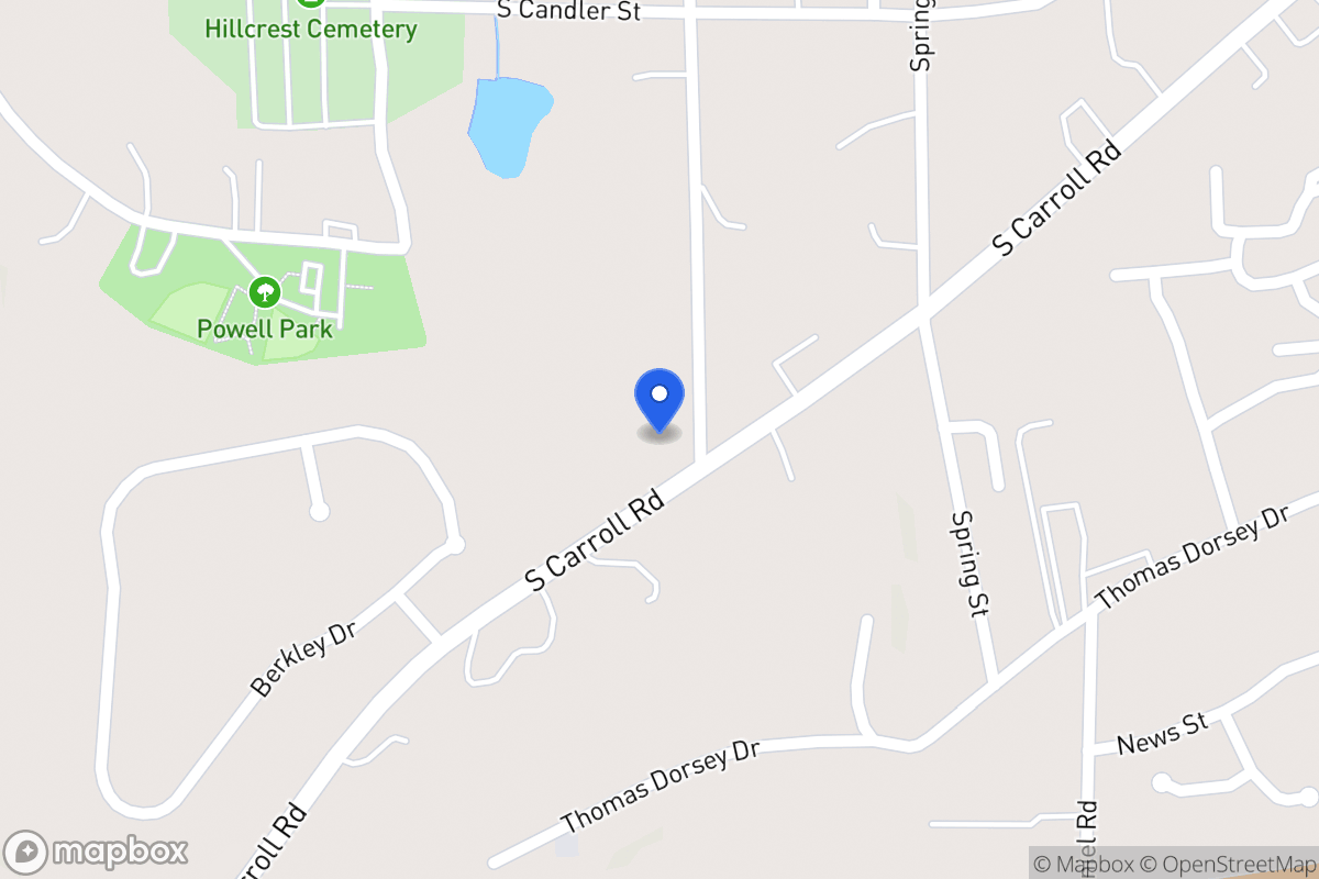 Map of 401 S Carroll Rd