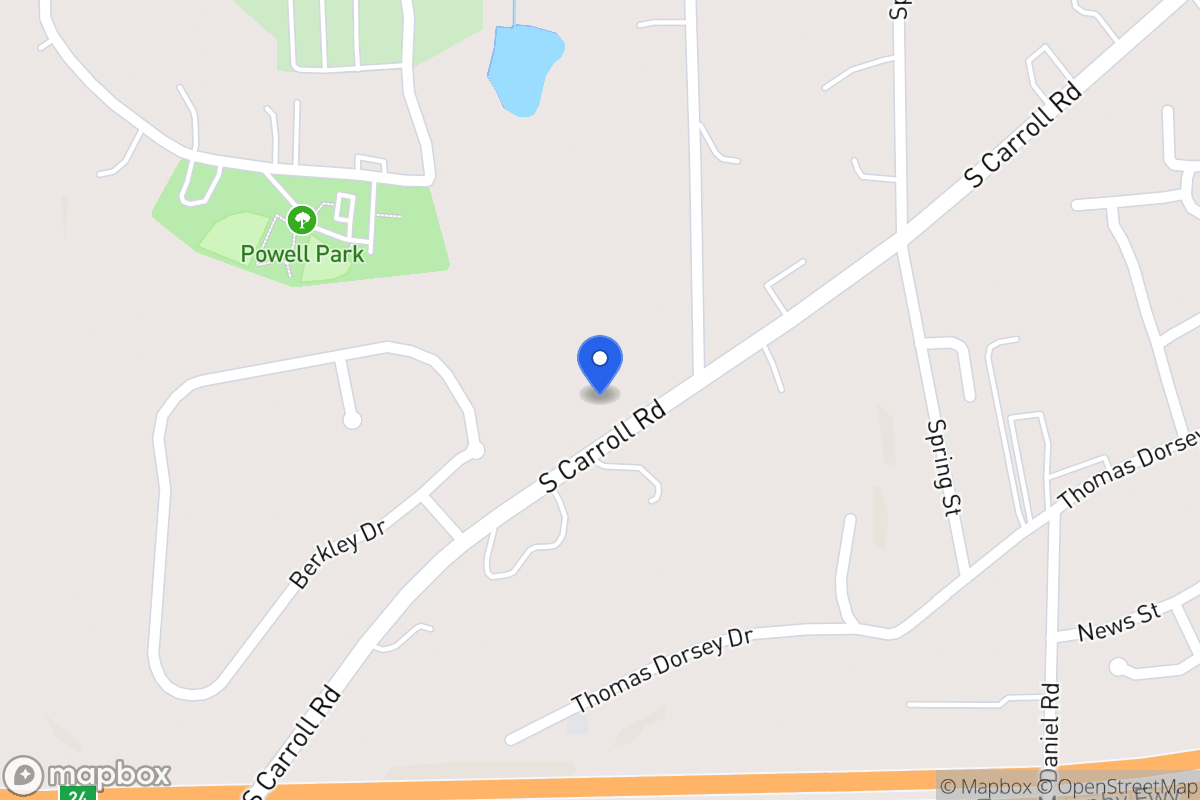 Map of 413 S Carroll Rd