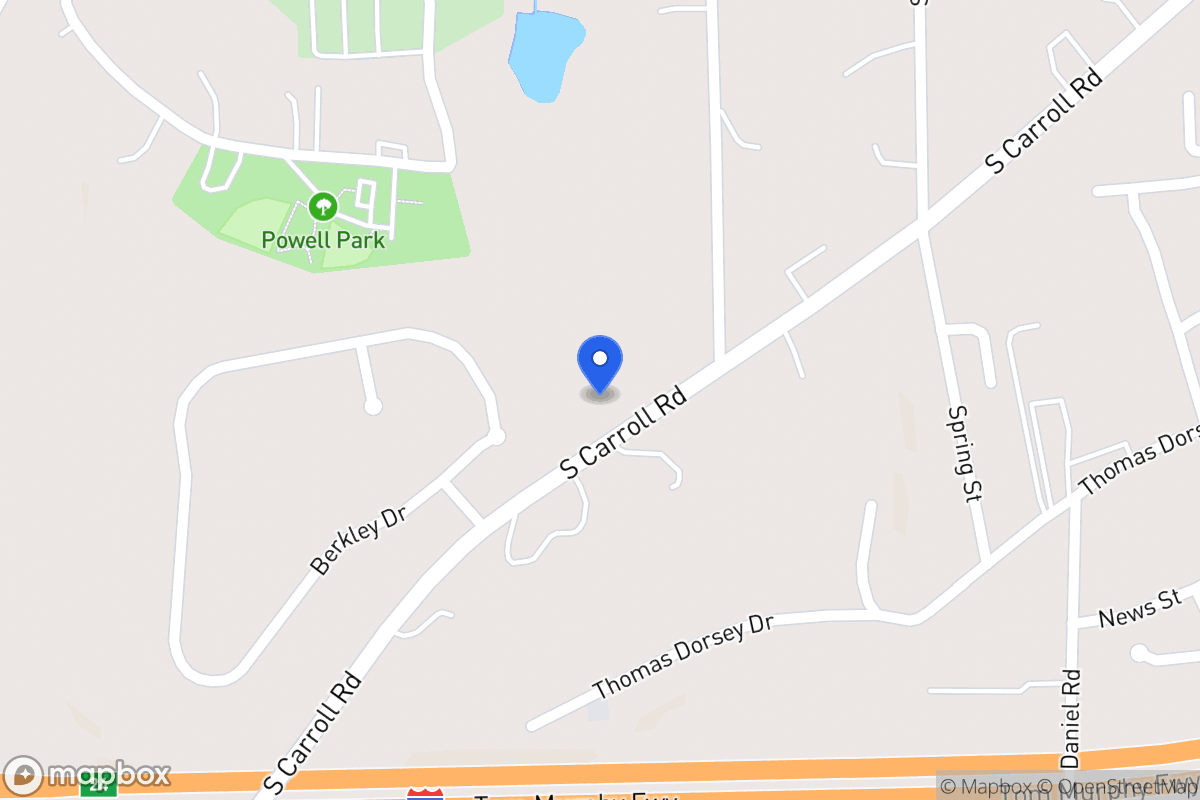 Map of 417 S Carroll Rd