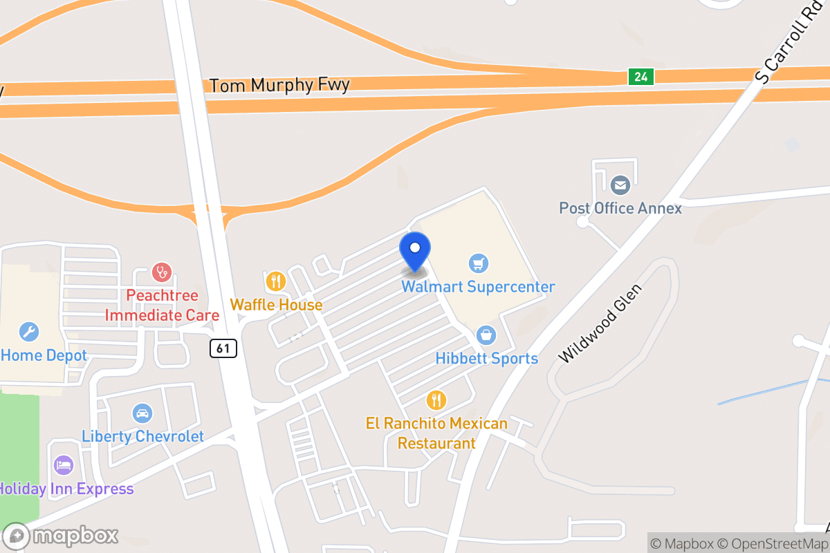 Map of 600 Carrollton Villa Rica Hwy