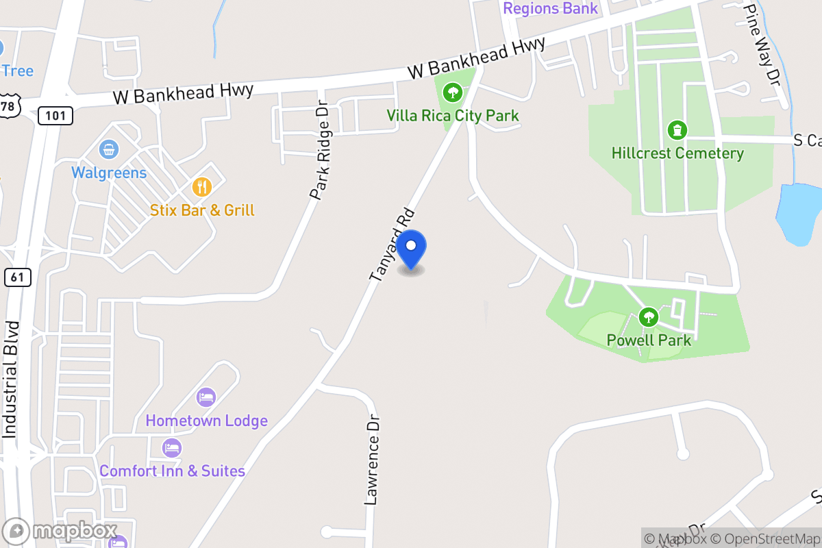 Map of 638 Old Tanyard Rd
