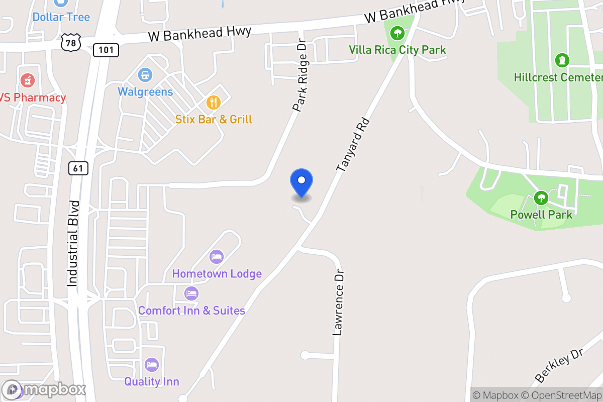 Map of 643 Old Tanyard Rd
