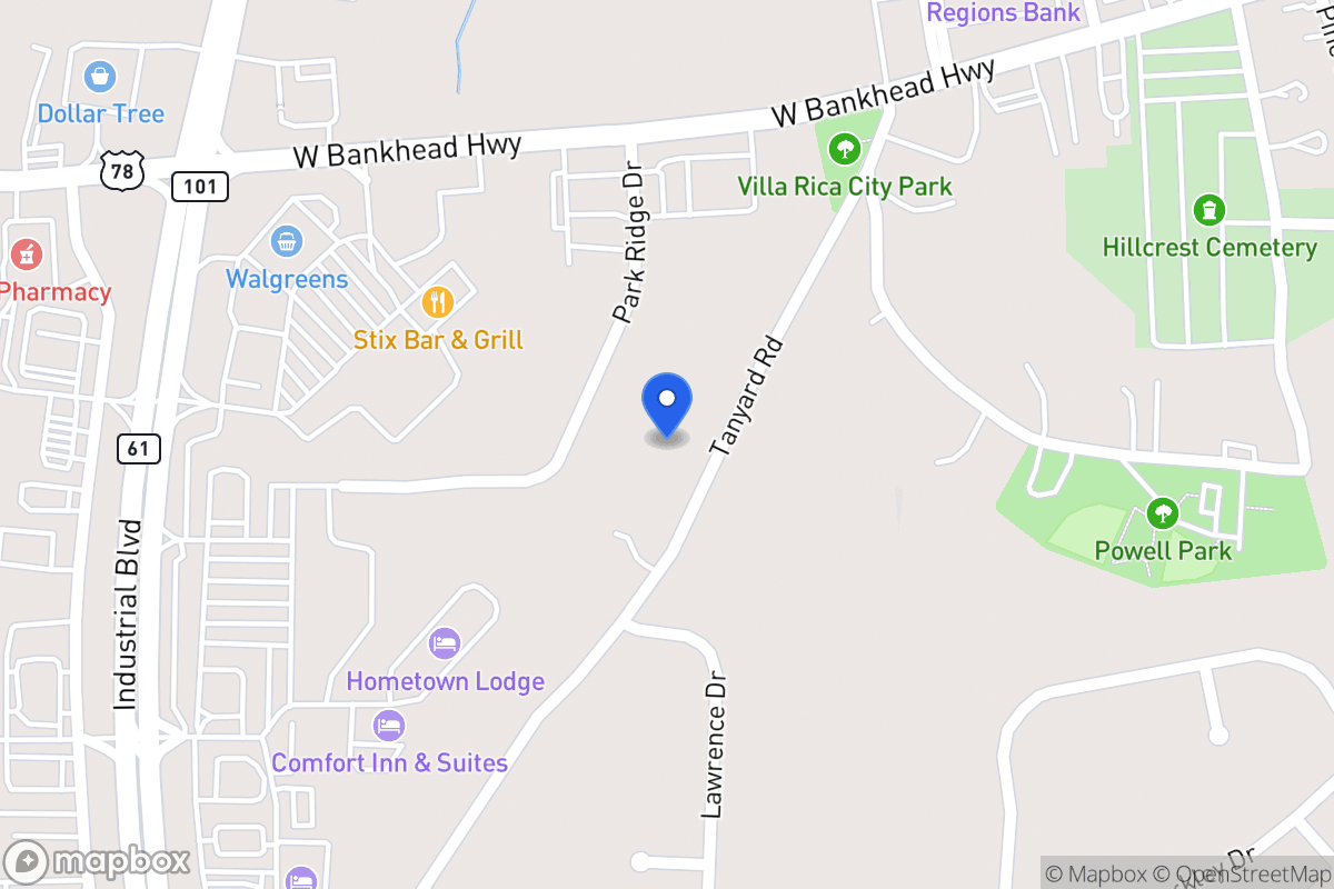 Map of 635 Old Tanyard Rd