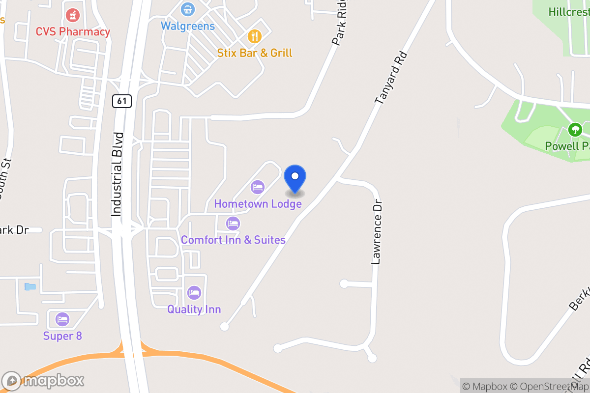 Map of 715 Old Tanyard Rd