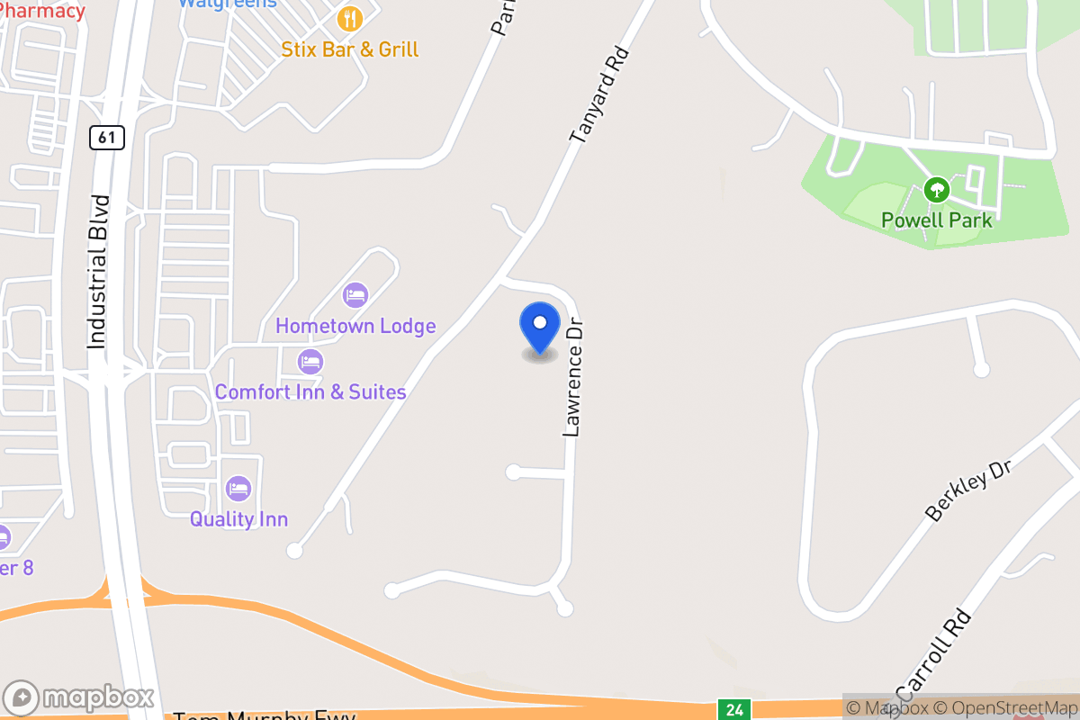 Map of 107 Lawrence Dr