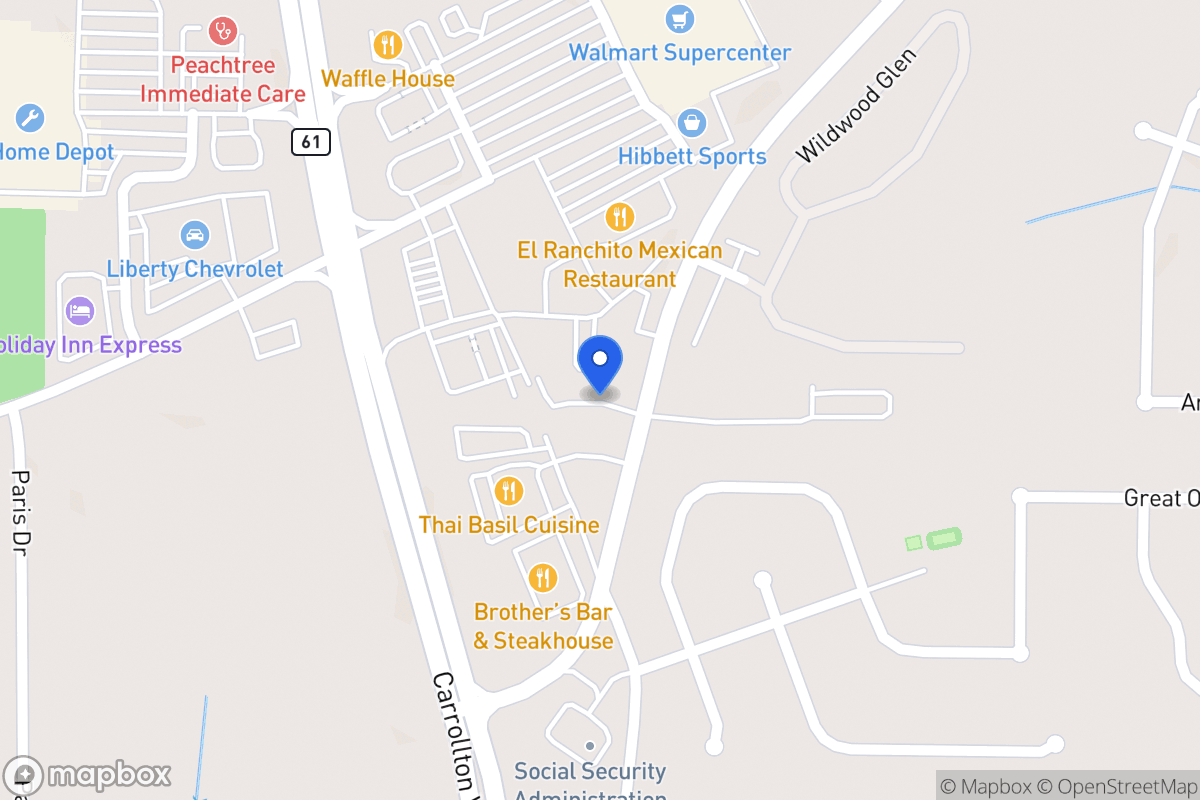 Map of 845 S Carroll Rd