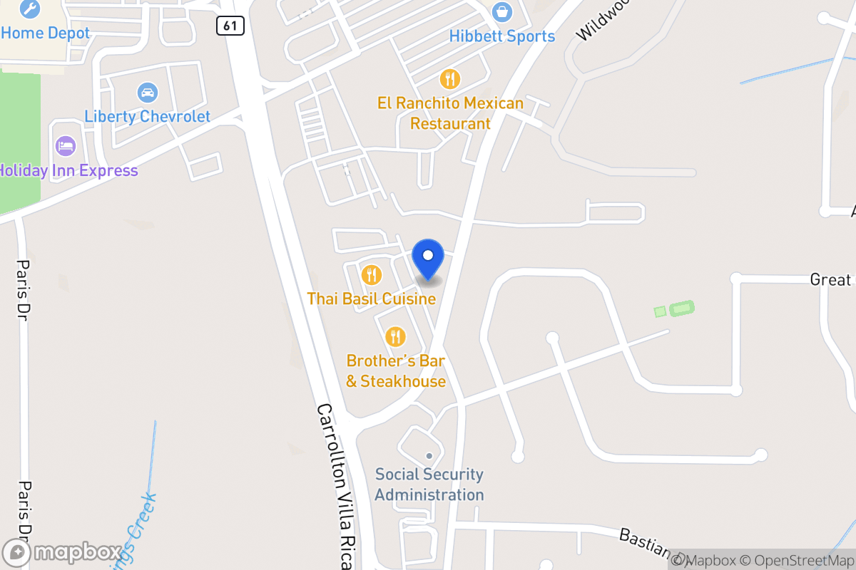 Map of 875 S Carroll Rd