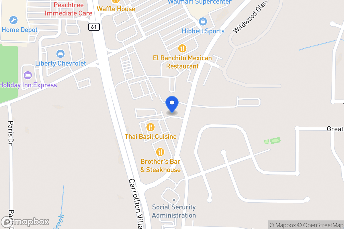 Map of 865 S Carroll Rd