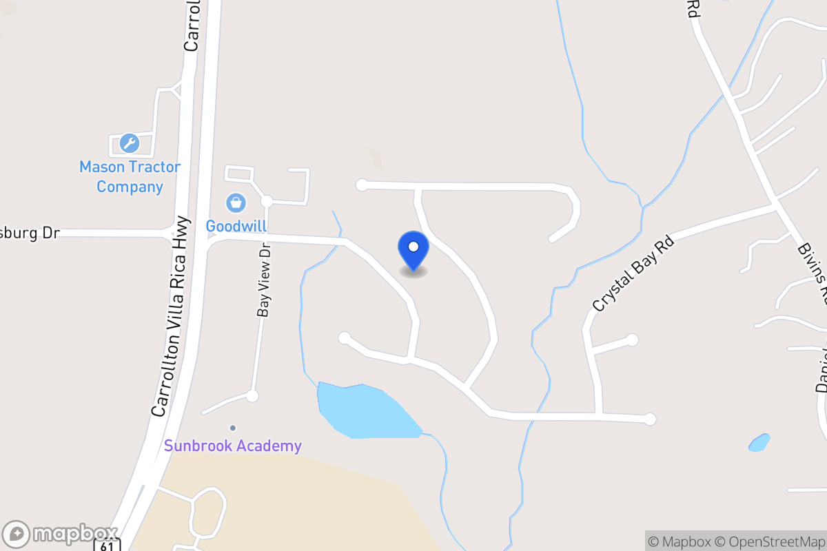 Map of 1020 E Bay Springs Dr