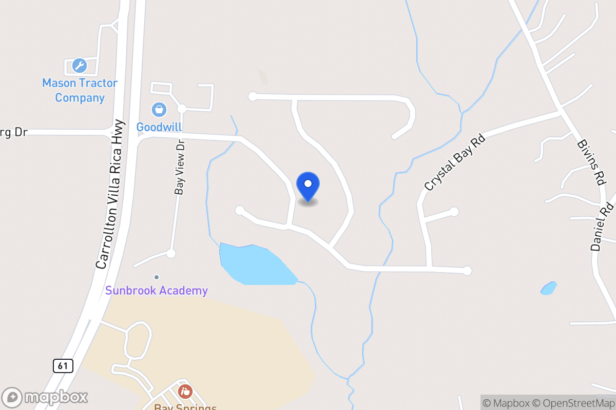 Map of 1032 E Bay Springs Dr