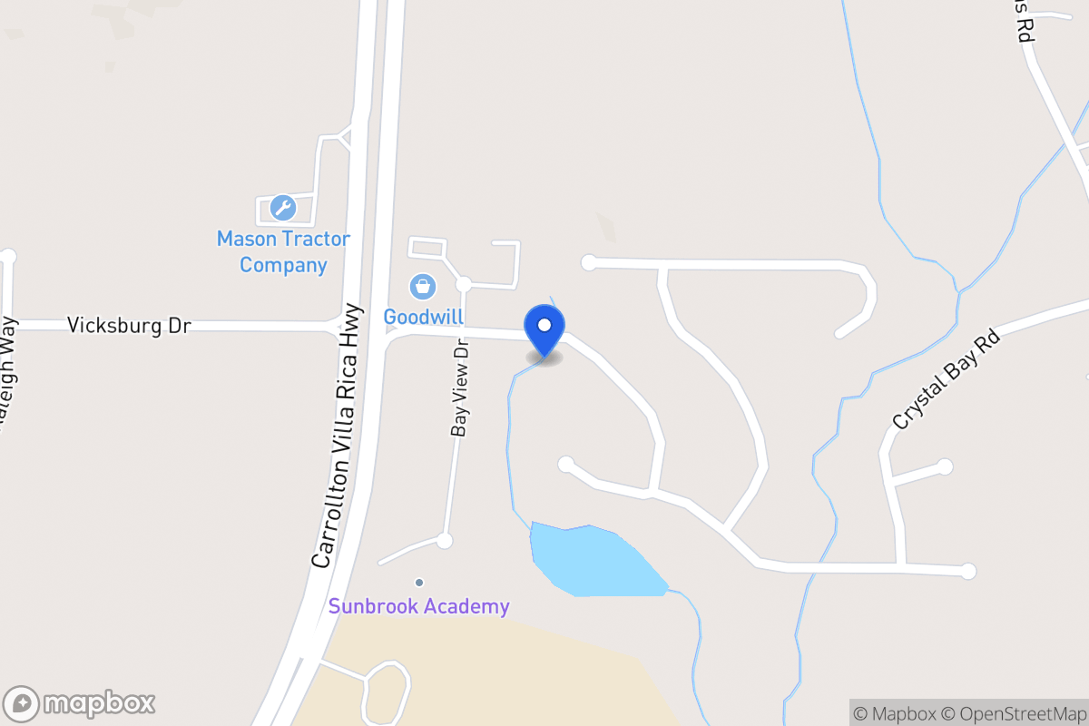 Map of 1001 E Bay Springs Dr