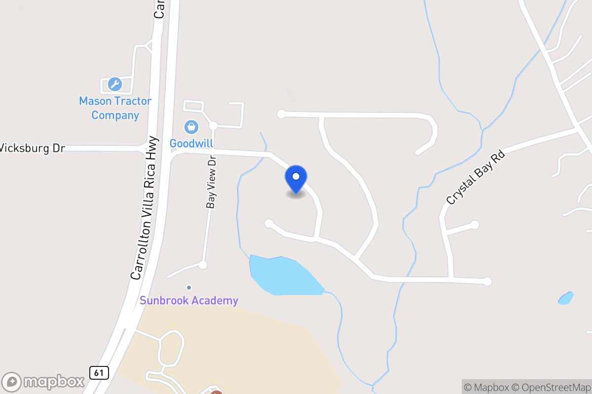 Map of 1021 E Bay Springs Dr