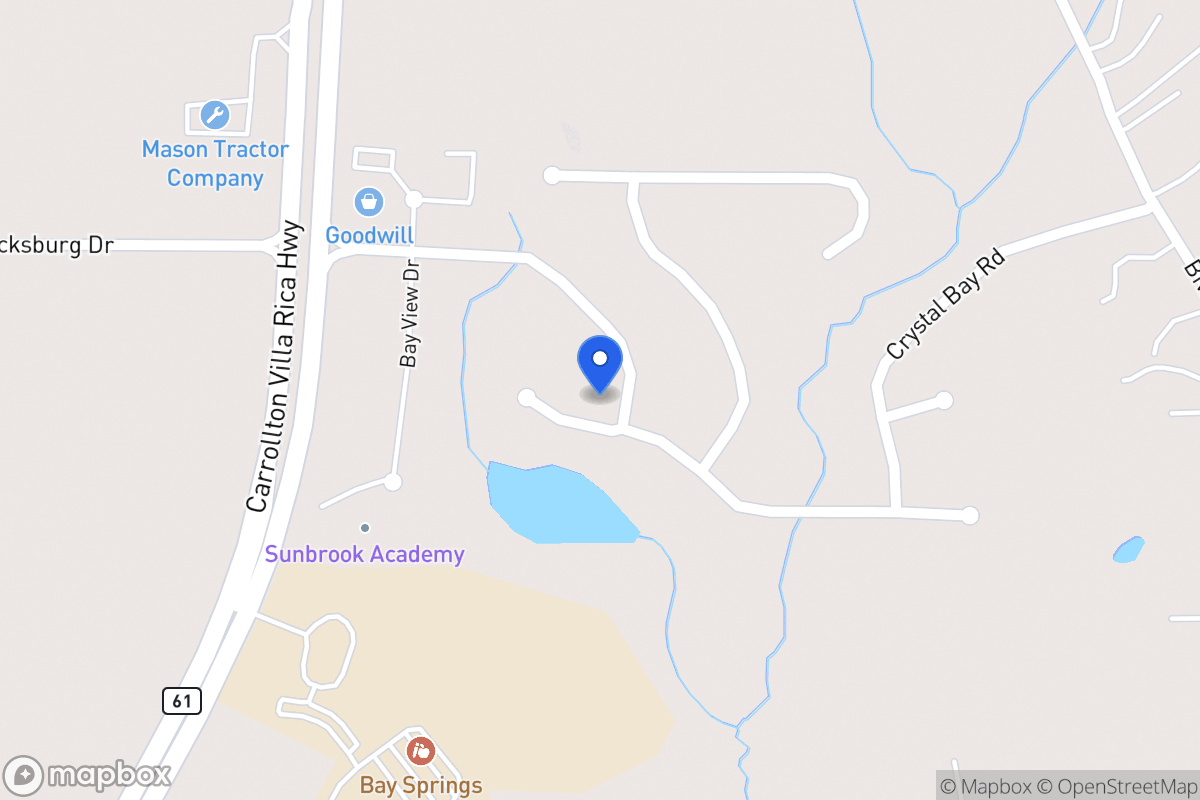 Map of 1035 E Bay Springs Dr