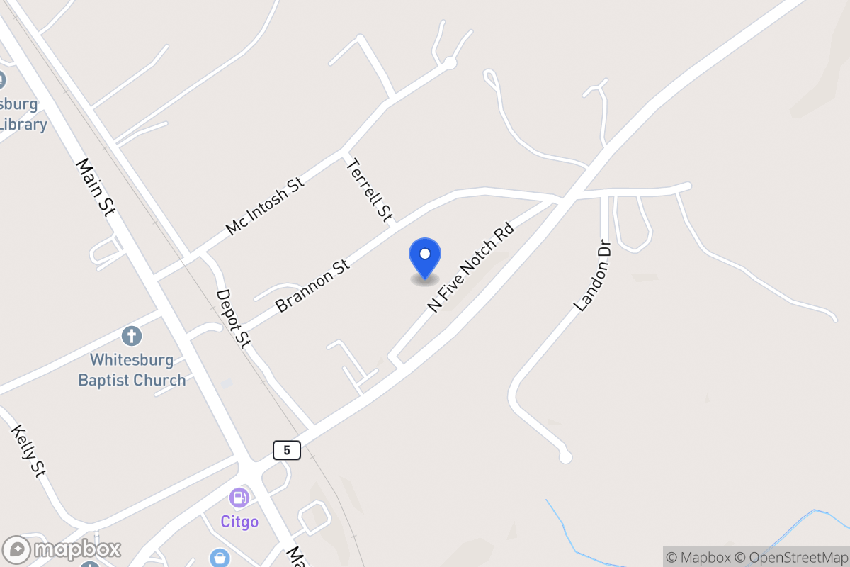 Map of 58 N Five Notch Rd