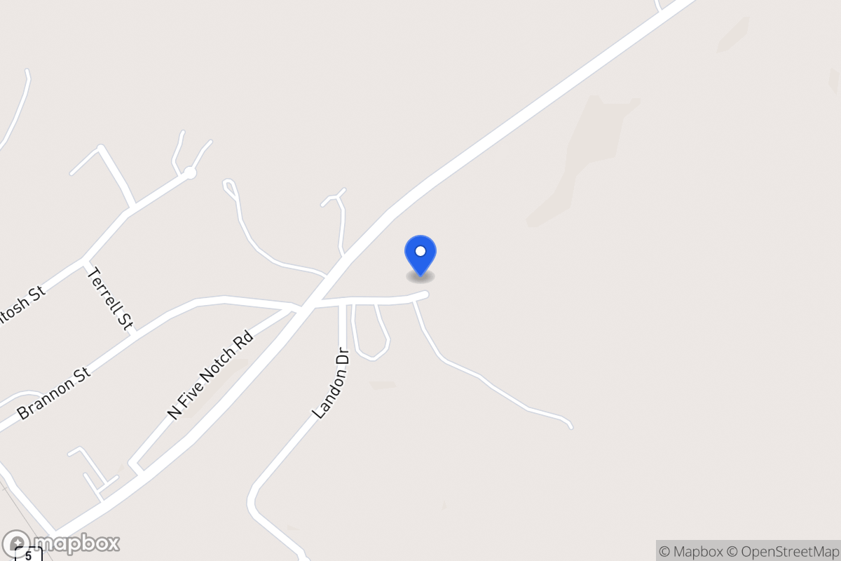 Map of 196 N Five Notch Rd