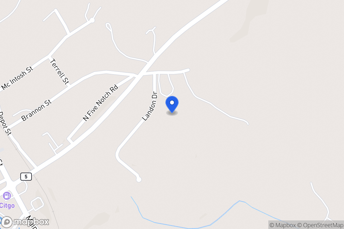 Map of 151 N Five Notch Rd