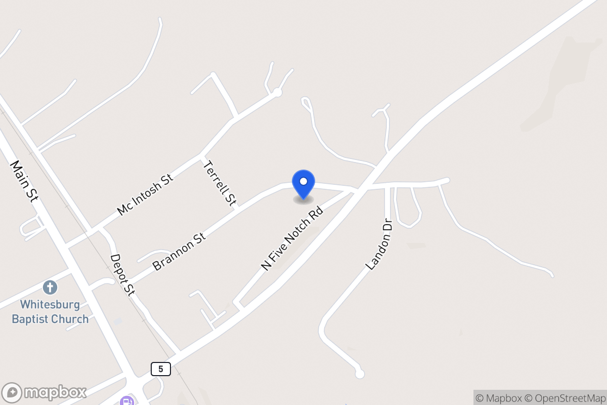 Map of 110 N Five Notch Rd