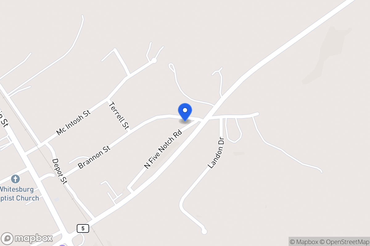 Map of 118 N Five Notch Rd